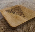 Mountain lovers wooden drinks coaster
