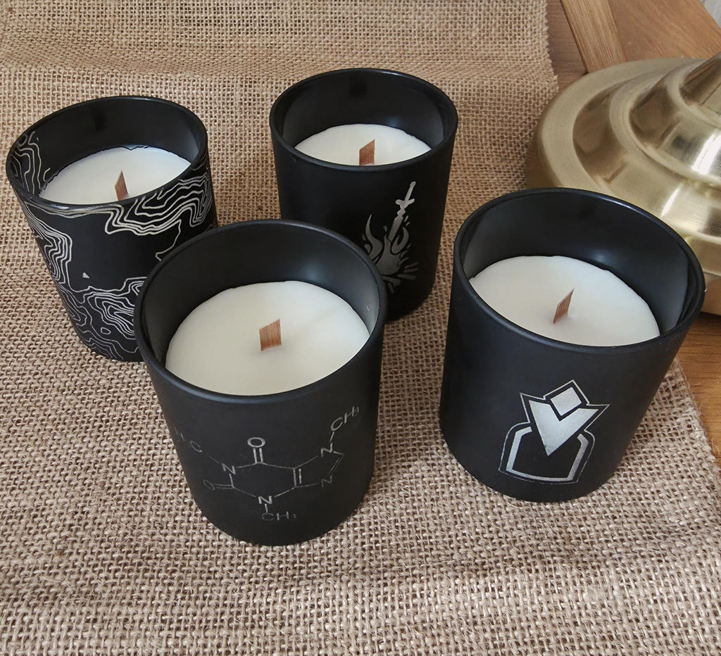 Ramblers candle: Kinder Scout, peak district. Gift for map lovers.