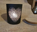 Mandala heart strawberry scented candle