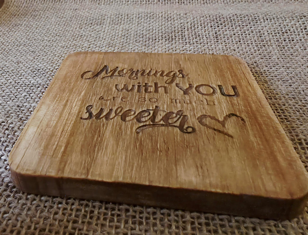Morning lovers valentines coaster
