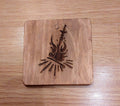Dark souls bonfire fan art wooden drinks coaster