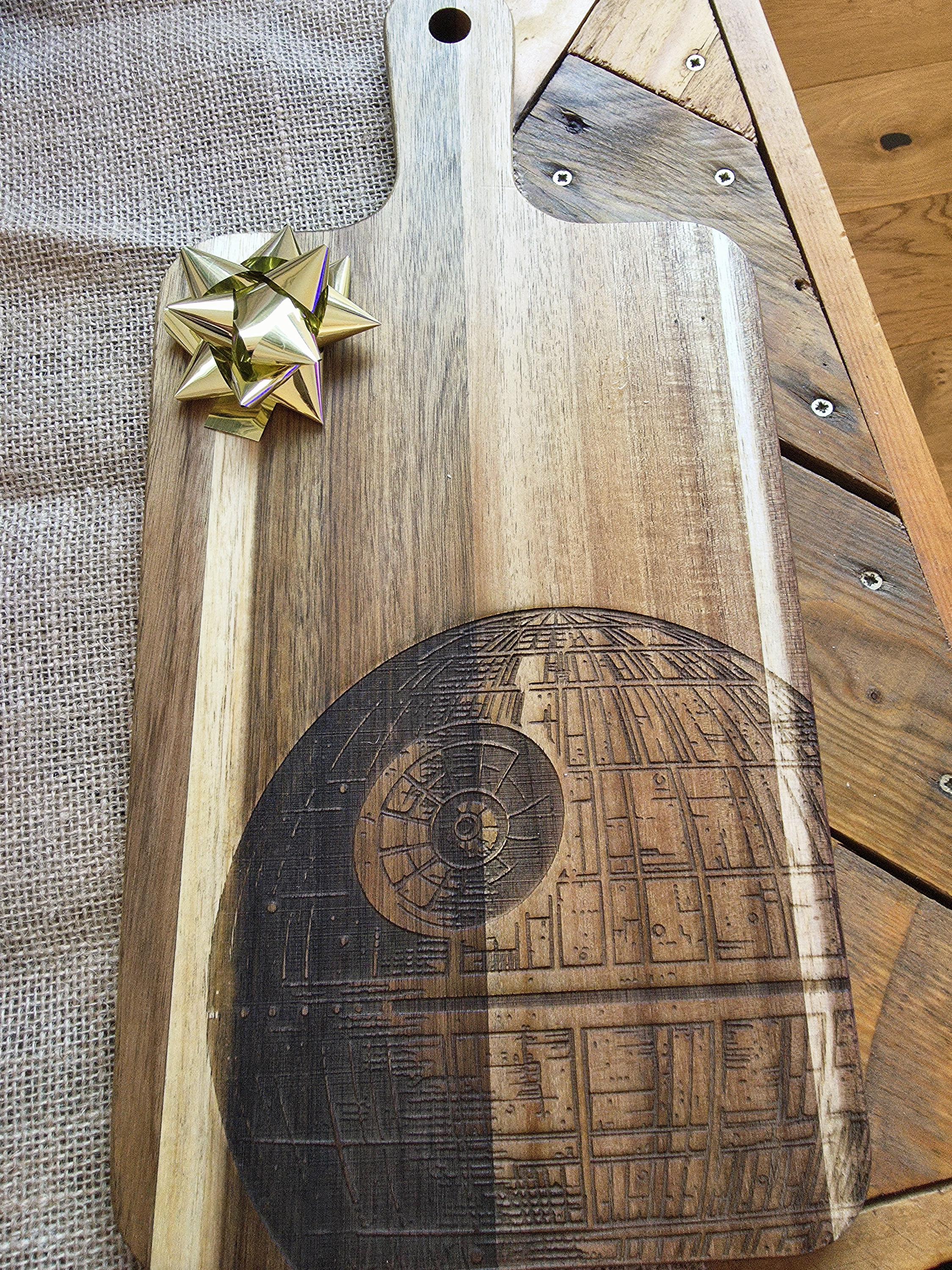 Death Star Acacia Serving Board – Star Wars Fan Art Charcuterie
