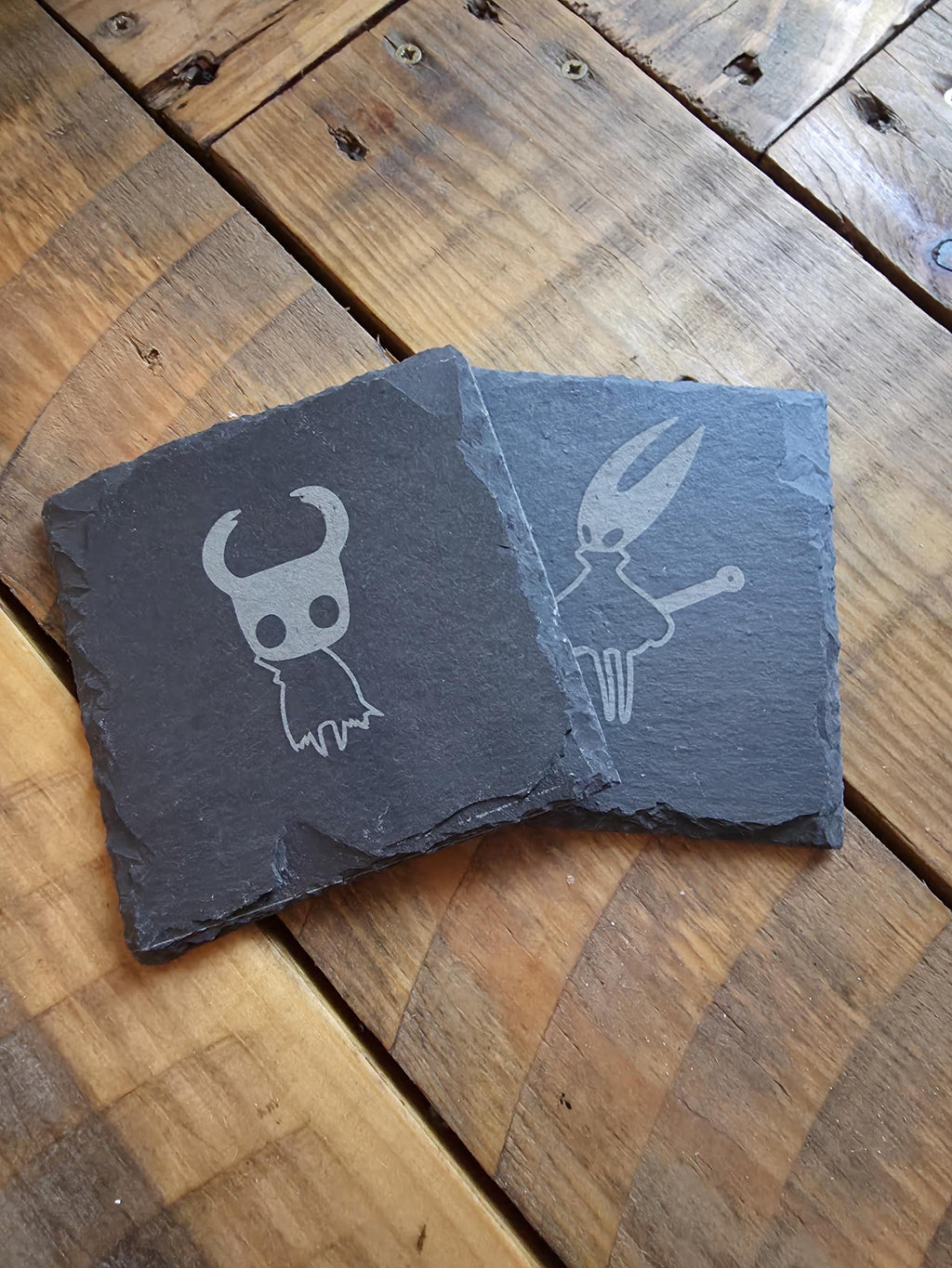 Hollow Knight fan art slate drinks coaster