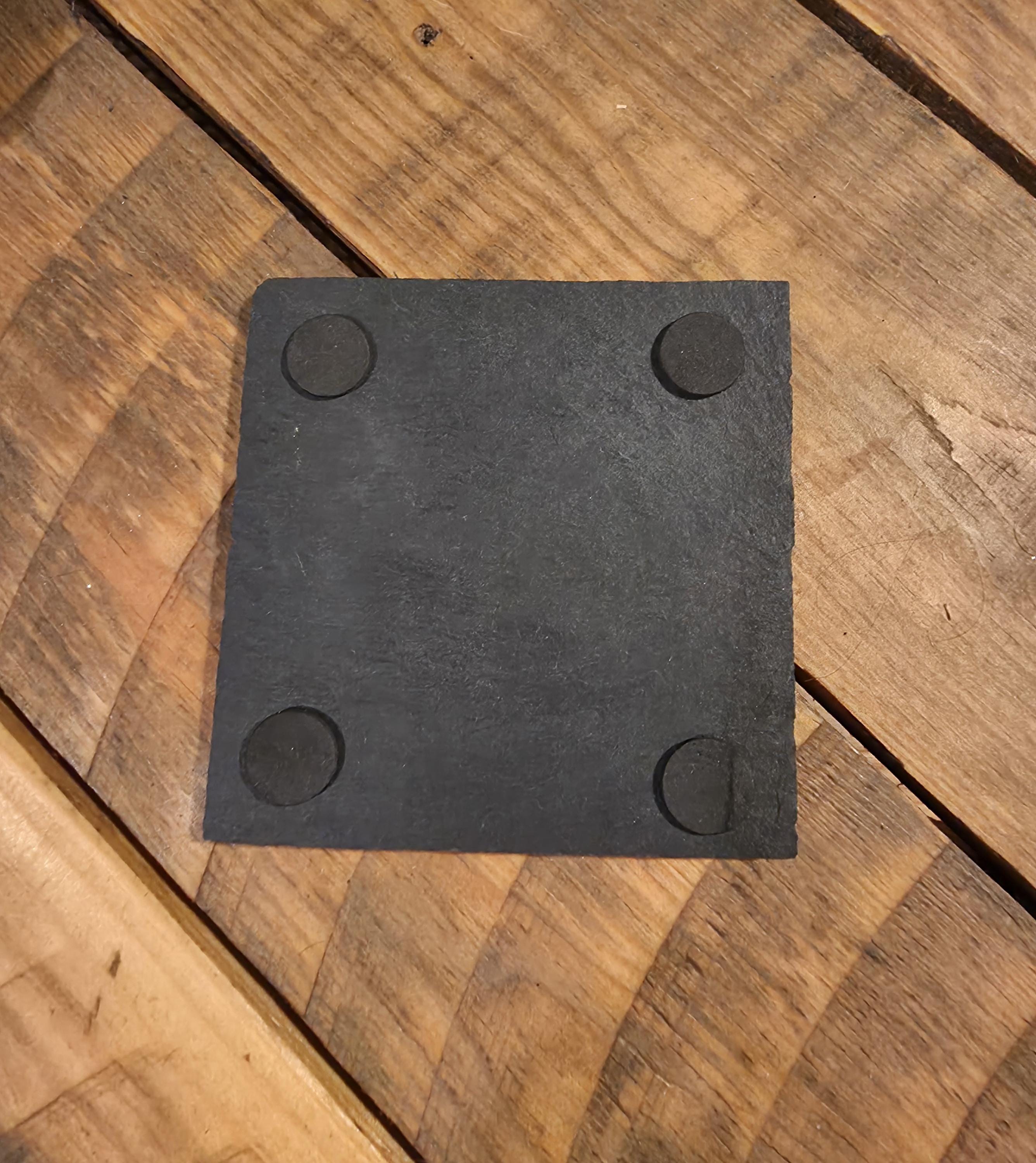 Homestar runner fan art wooden slate drinks coaster featuring Trogdor the burninator