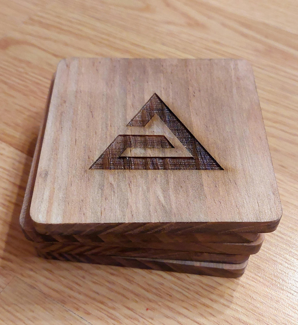 Witcher fan art wooden drinks coaster Aard
