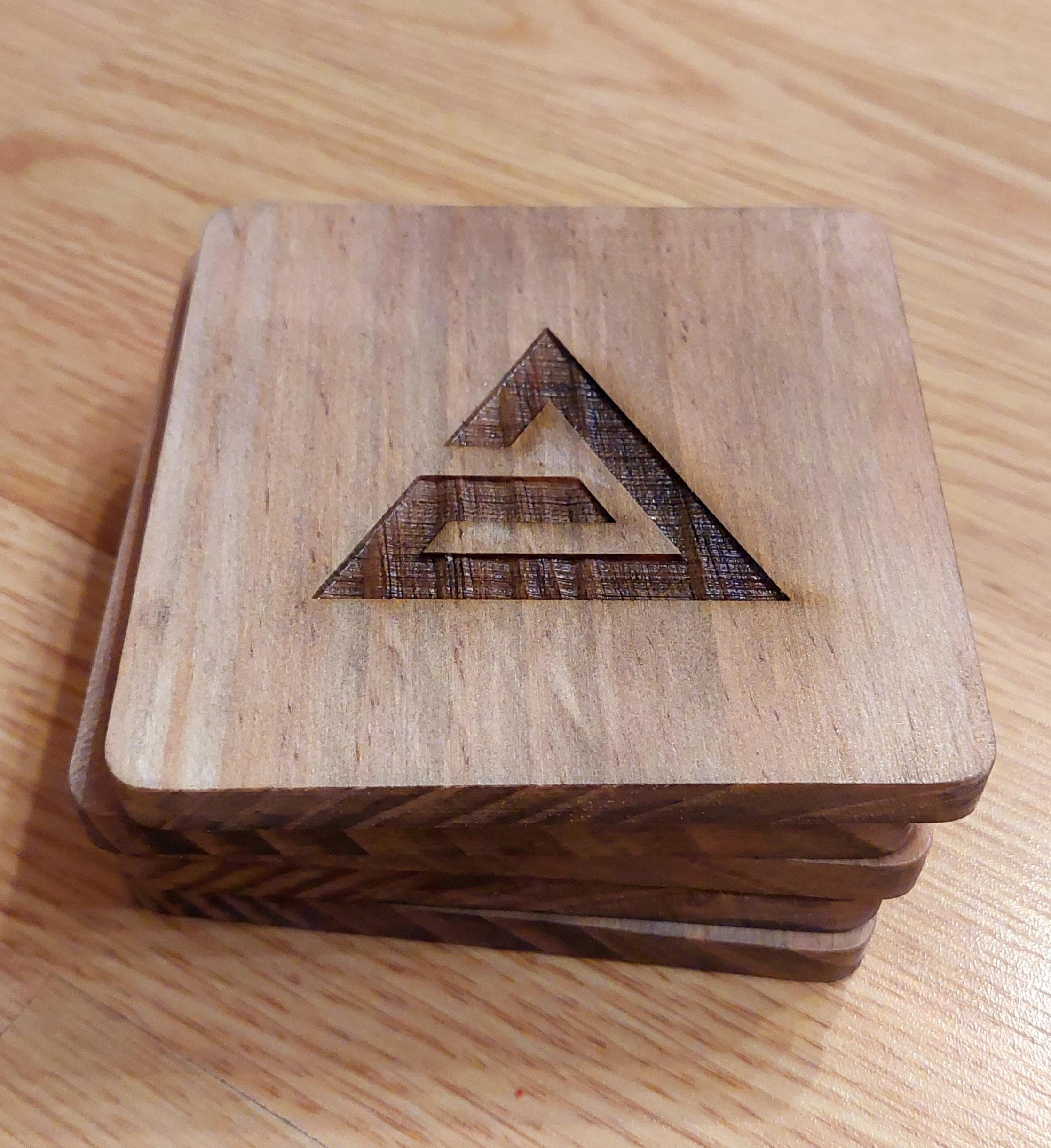 Witcher fan art wooden drinks coaster Aard