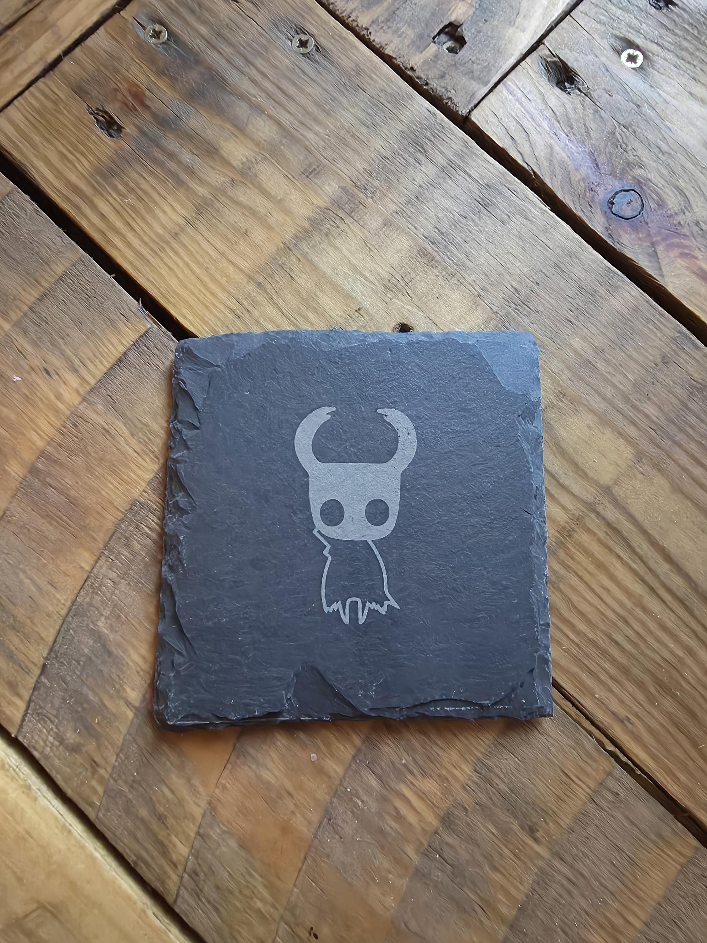 Hollow Knight fan art slate drinks coaster