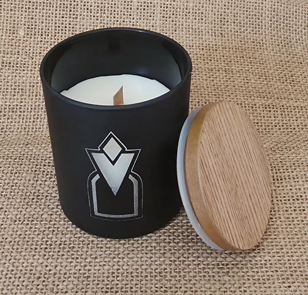 Skyrim fanart scented candle. Nerdy candles.