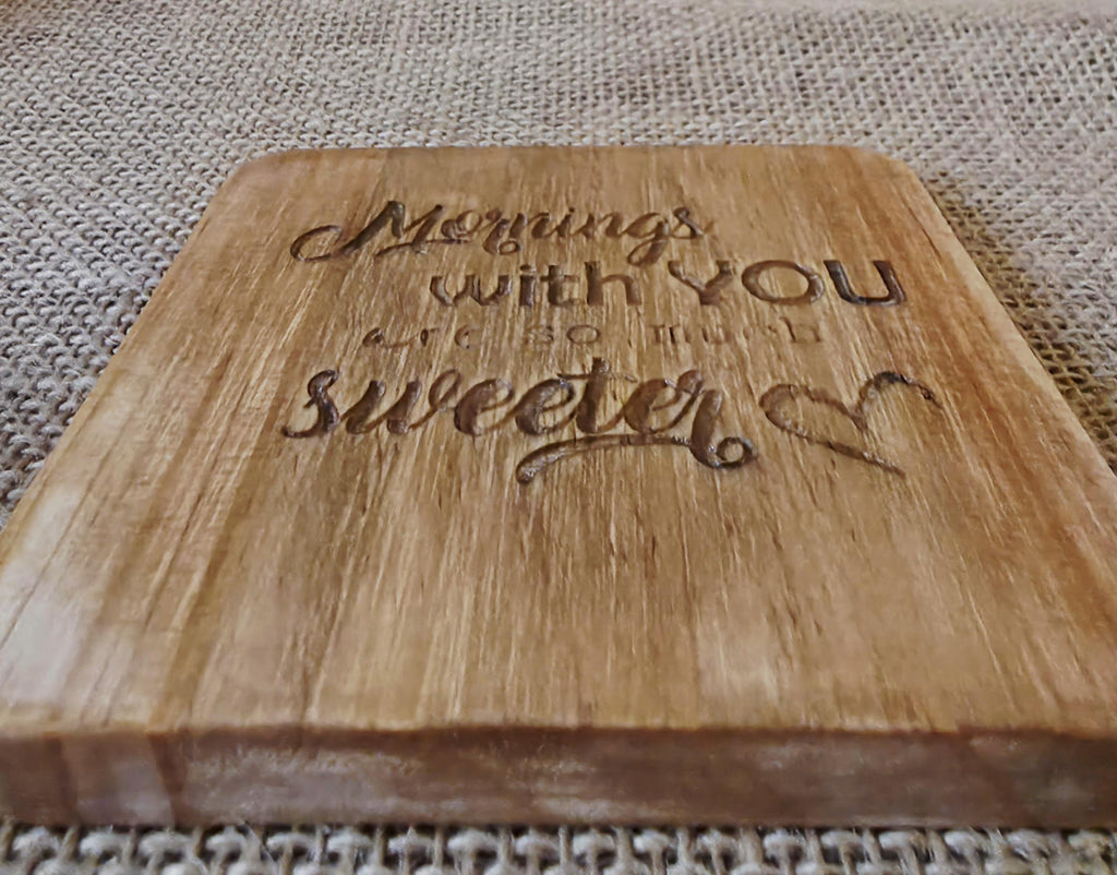 Morning lovers valentines coaster