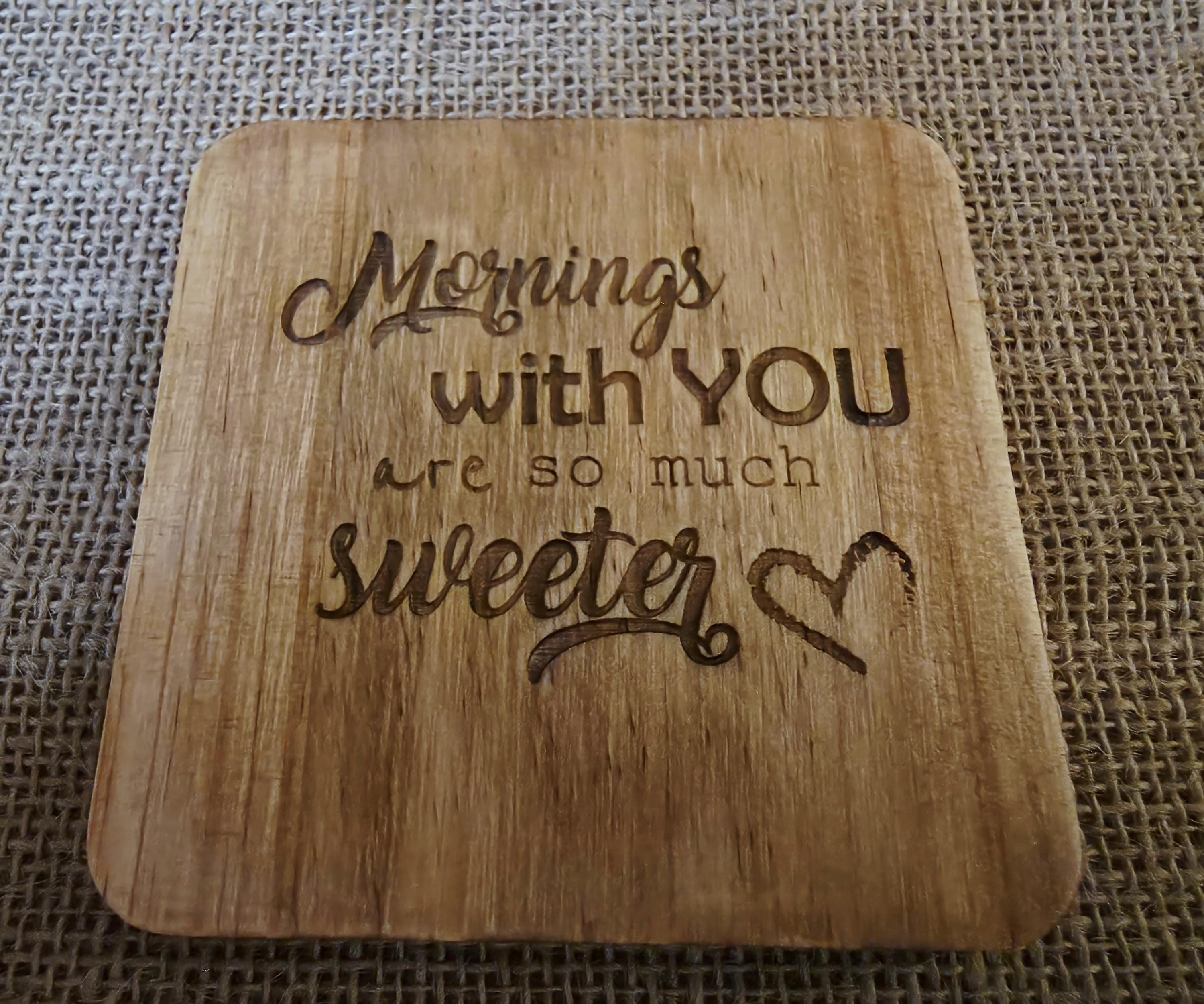 Morning lovers valentines coaster