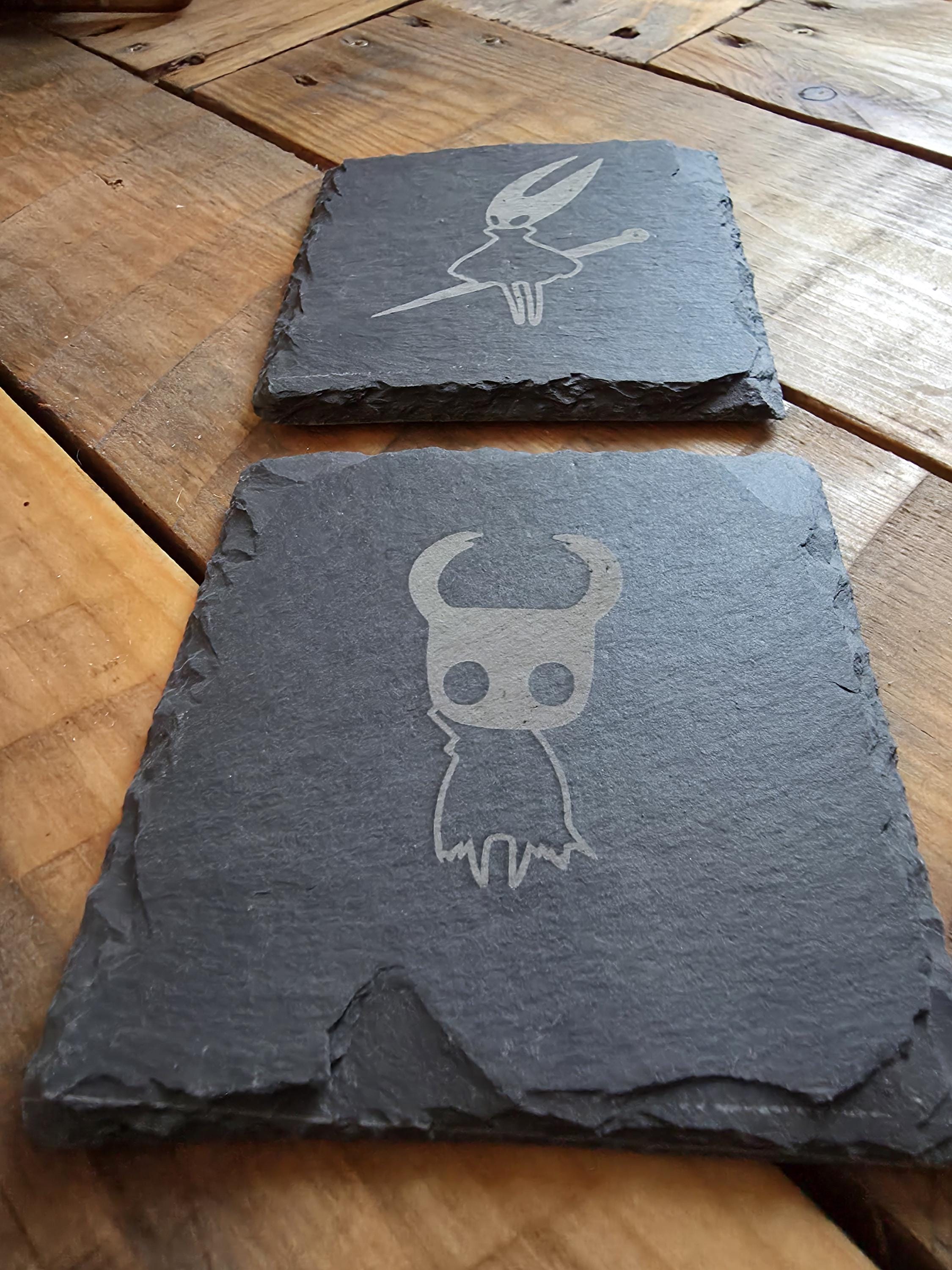 Hollow Knight fan art slate drinks coaster