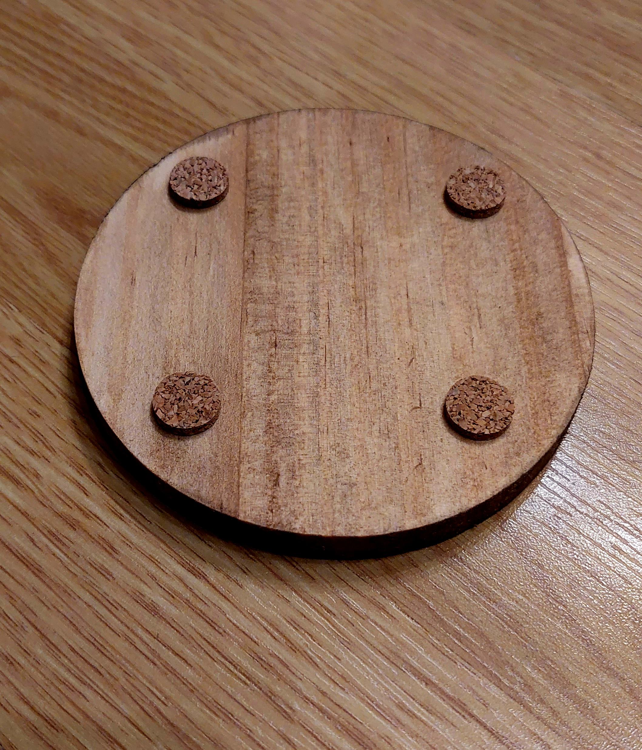 Kinder Scout contour map wooden drinks coaster
