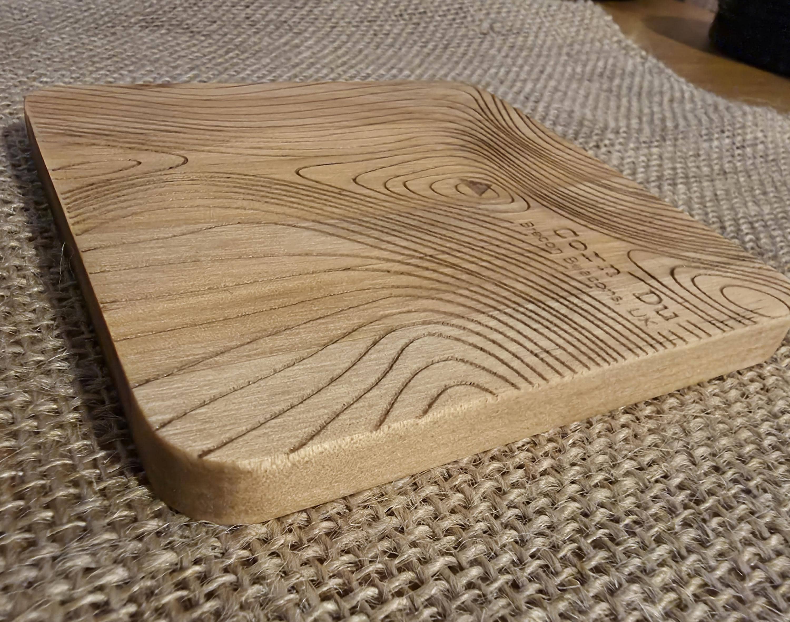 Corn du contour map wooden drinks coaster
