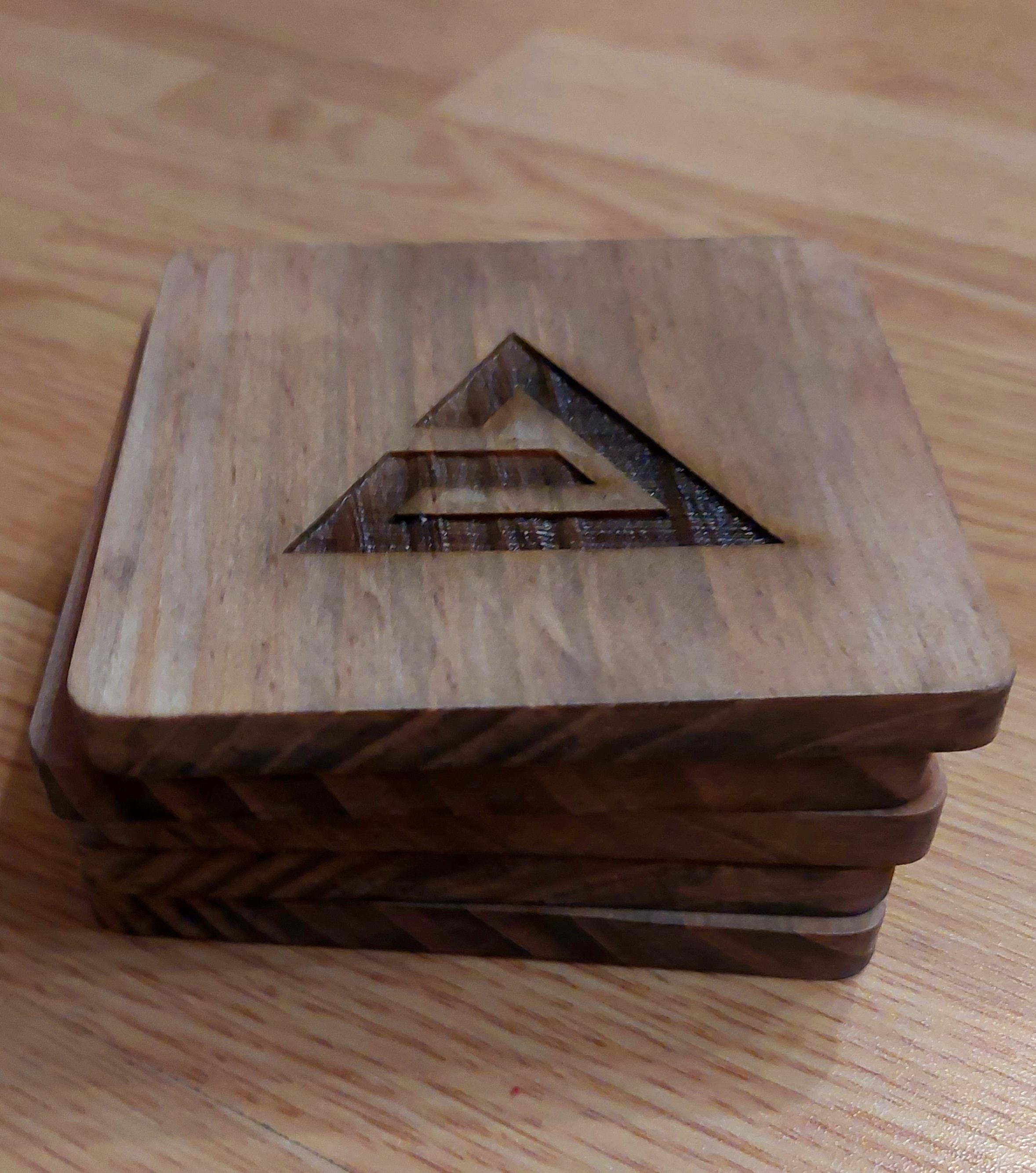 Witcher fan art wooden drinks coaster Aard