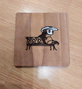 Hollow Knight Quirrell fan art wooden drinks coaster