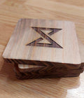 Witcher fan art wooden drinks coaster Yrden