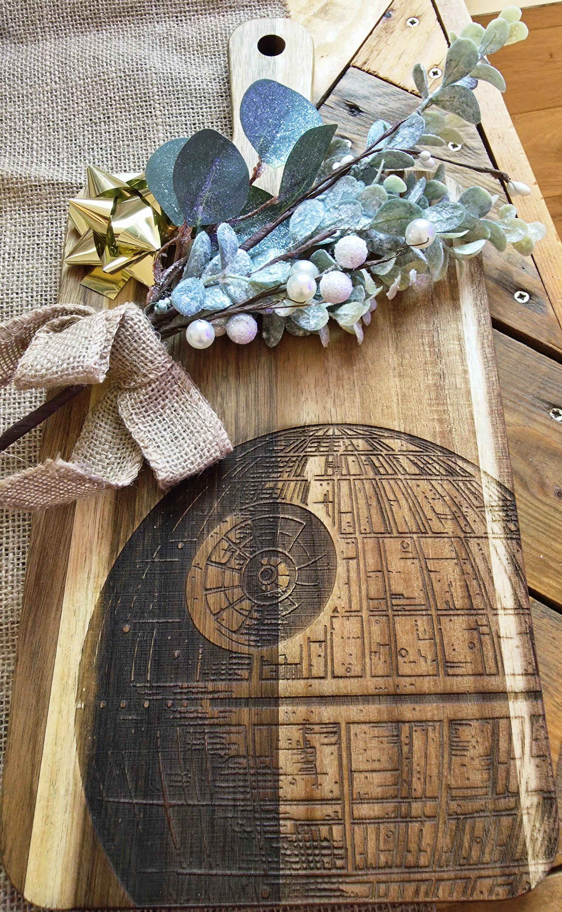 Death Star Acacia Serving Board – Star Wars Fan Art Charcuterie