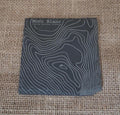 Mont blanc contour map slate drinks coaster