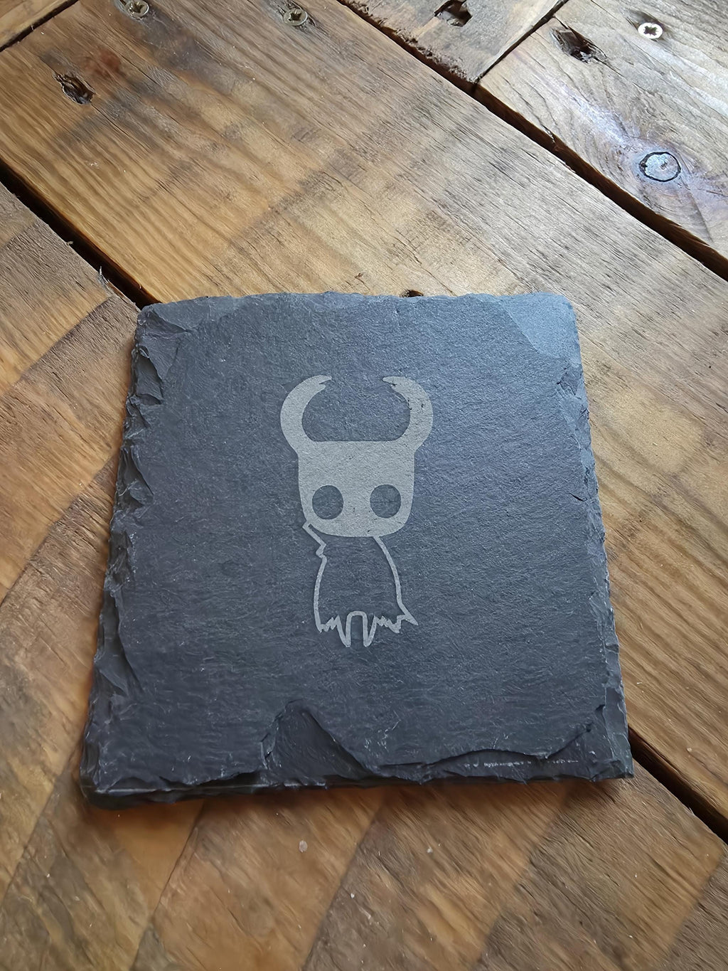 Hollow Knight fan art slate drinks coaster