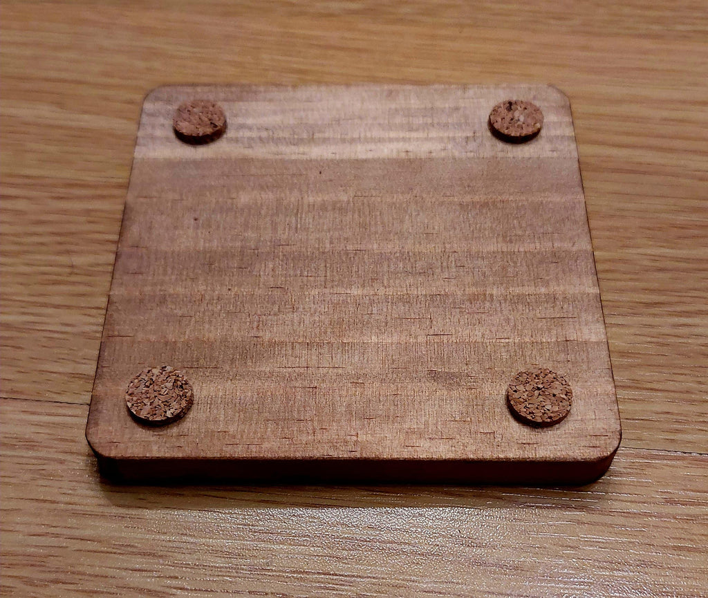 Witcher fan art wooden drinks coaster Aard