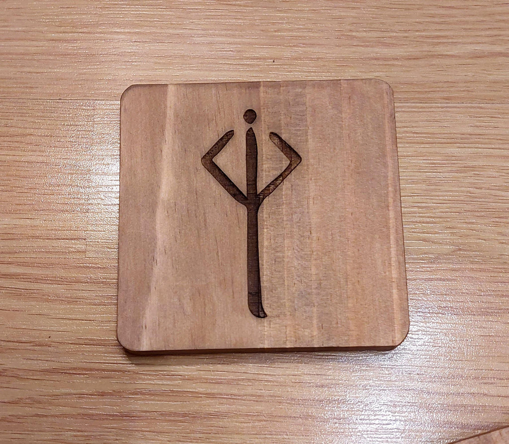 Bloodborne Hunters mark fan art wooden drinks coaster