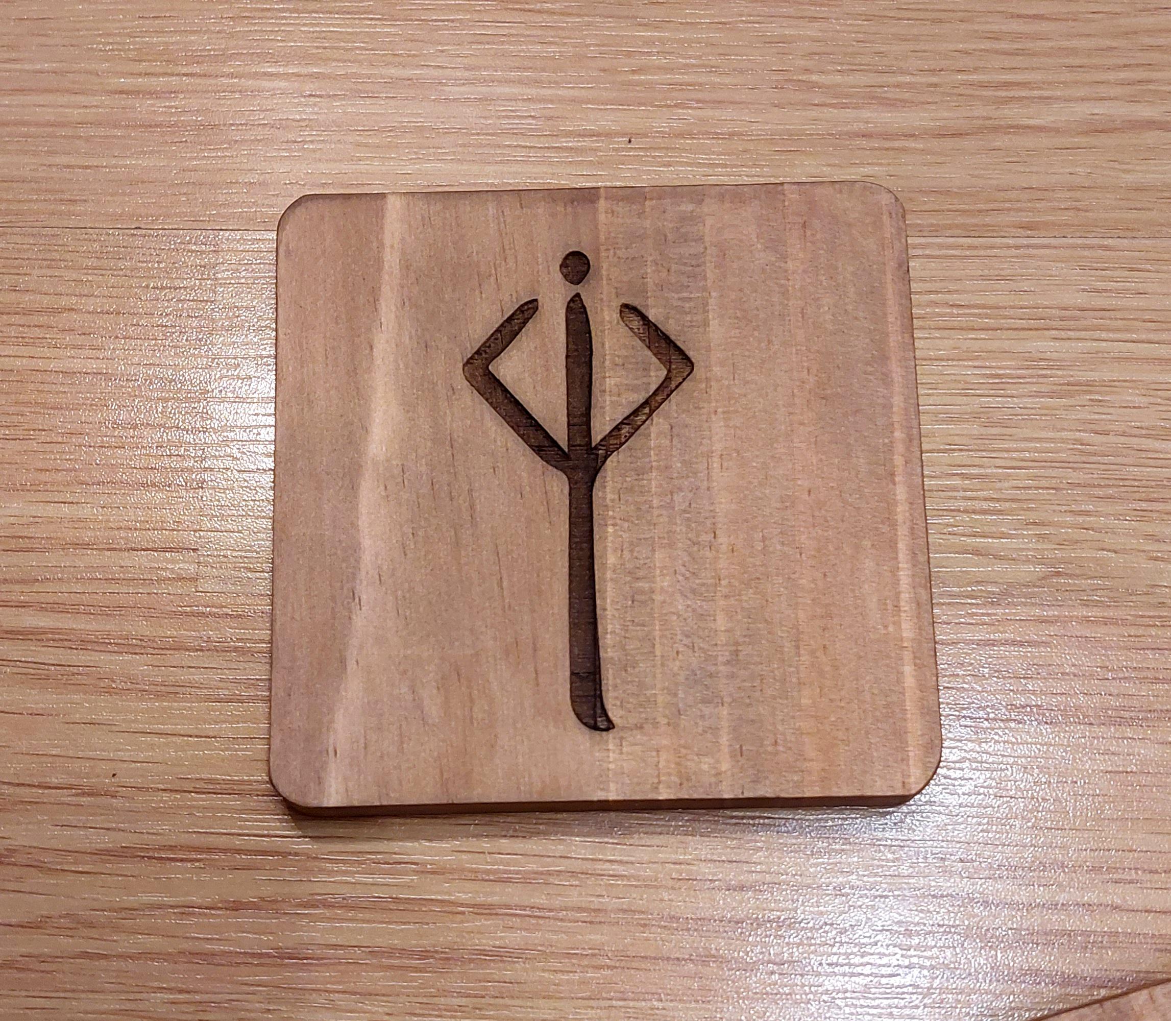 Bloodborne Hunters mark fan art wooden drinks coaster