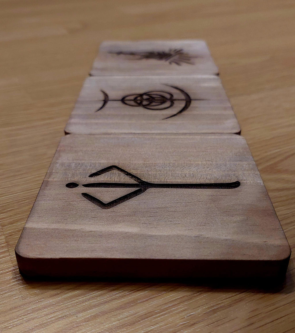 Bloodborne Hunters mark fan art wooden drinks coaster