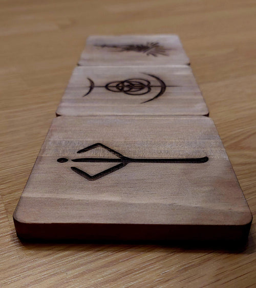 Bloodborne Hunters mark fan art wooden drinks coaster